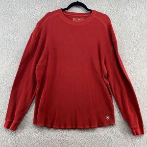Nat Nast Shirt Mens Long Sleeve Waffle Knit Thermal Pullover Chili Pepper XL